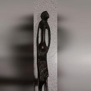 African Solid Metal Sculpture/ Vintage